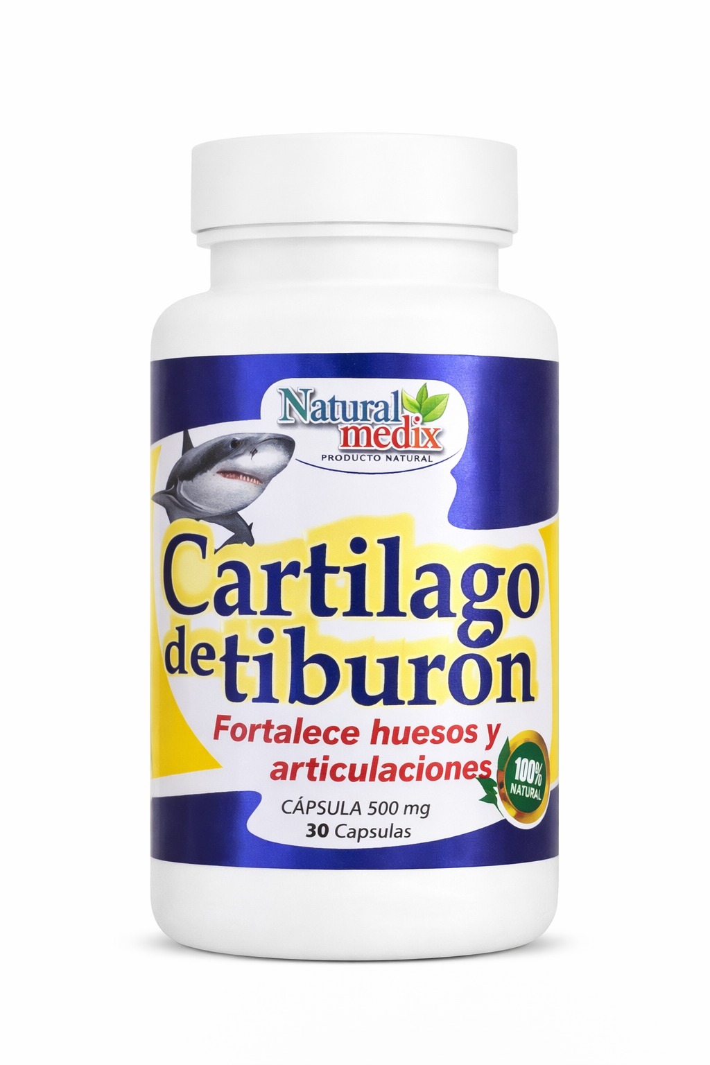 Cart&iacute;lago de tibur&oacute;n Natural 30 cap